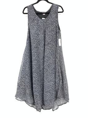 Royal Paisley A-Line Swing Dress Womens One Size Regular Sleeveless Micro Floral